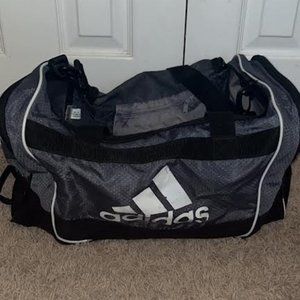 Gray and Black ADIDAS Sports Bag